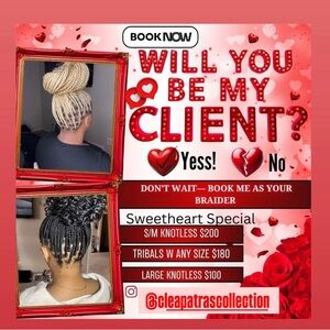 Hair Stylist Appointment openings